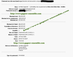 preuve de paiement lewebgagnant
